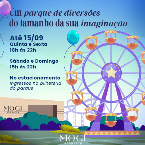 Parque de diversões chega ao Mogi Shopping com atrações para a família toda