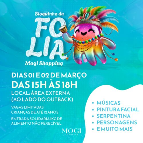 Carnaval do Mogi Shopping traz bailinho para as crianças
