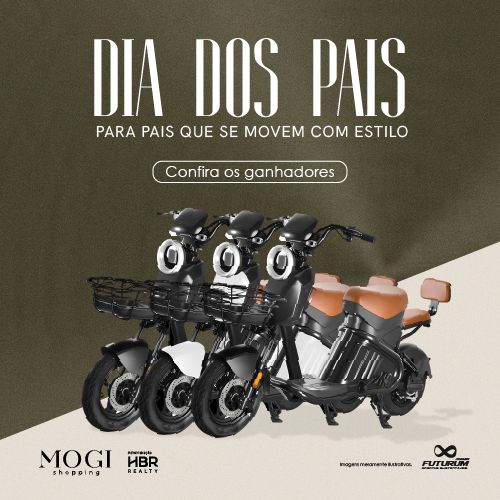 Mogi Shopping entrega motos elétricas aos premiados na campanha de Dia dos Pais