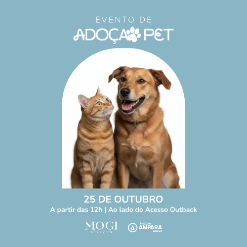 Evento de Adoção Pet em Parceria do Amparo Animal no Mogi Shopping