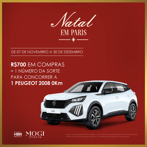Natal de Carro 0 km no Mogi Shopping!