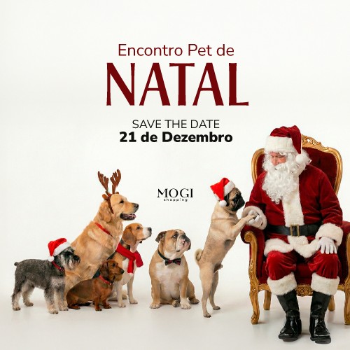 Mogi Shopping promove Encontro PET de Natal com circuito especial, brindes e atividades gratuitas