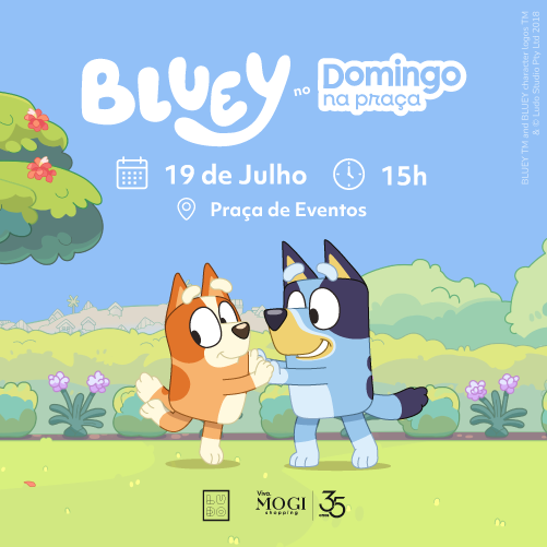 Bluey no Domingo na Praça